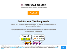'pinkcatgames.com' screenshot