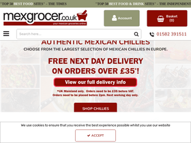 'mexgrocer.co.uk' screenshot
