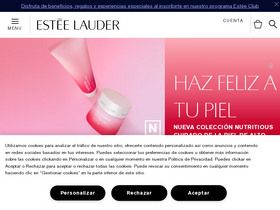 'esteelauder.es' screenshot