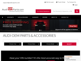 'audiusaparts.com' screenshot