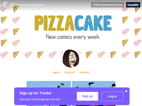 'pizzacakecomic.com' screenshot