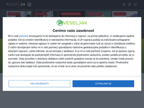 'veseljak.si' screenshot