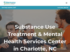 'harmonyrecoverync.com' screenshot