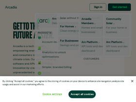 'arcadia.com' screenshot