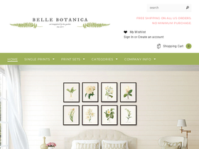 bellebotanica.com homepage screenshot
