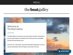 'theboatgalley.com' screenshot