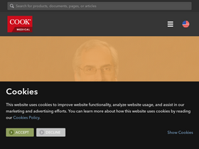 'cookmedical.com' screenshot