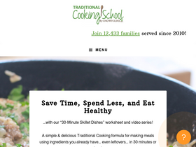 'traditionalcookingschool.com' screenshot
