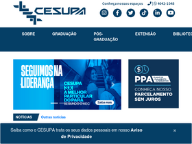 'cesupa.br' screenshot