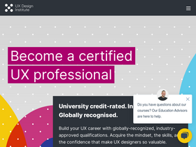 'uxdesigninstitute.com' screenshot