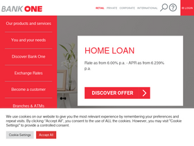 'bankone.mu' screenshot