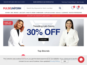 'pulseuniform.com' screenshot
