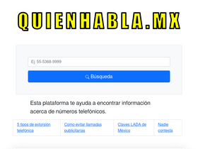 'quienhabla.mx' screenshot
