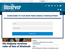 'omanobserver.om' screenshot