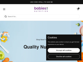 Babies Nutrition homepage screenshot