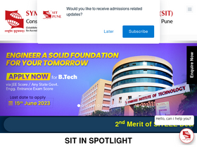 'sitpune.edu.in' screenshot