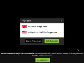 'tvape.co.uk' screenshot