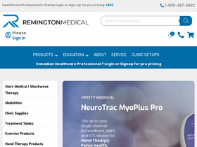 Remington Medical website screenshot