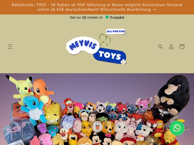 Meyvis Toys homepage screenshot