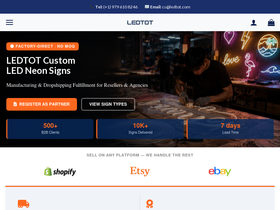LED TOT homepage screenshot