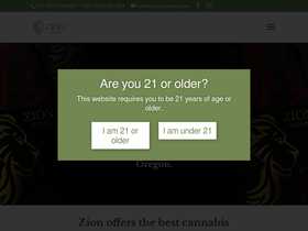 'zioncannabis.com' screenshot