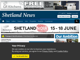 'shetnews.co.uk' screenshot