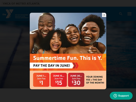 'ymcaatlanta.org' screenshot