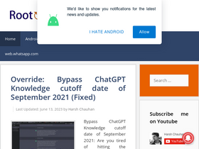 'rootupdate.com' screenshot