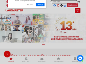 'langmaster.edu.vn' screenshot