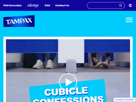 'tampax.co.uk' screenshot