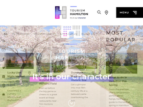 'tourismhamilton.com' screenshot