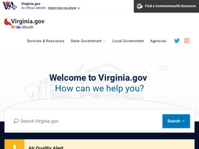 'virginia.gov' screenshot