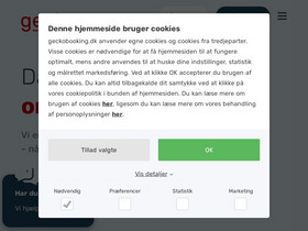 'geckobooking.dk' screenshot