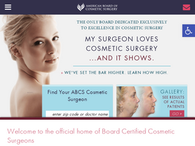 'americanboardcosmeticsurgery.org' screenshot