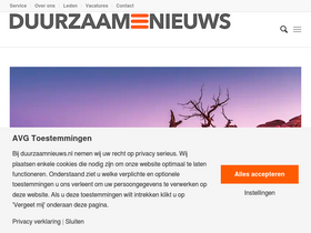 'duurzaamnieuws.nl' screenshot