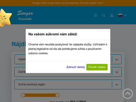 'sorger.sk' screenshot