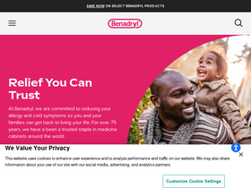 'benadryl.com' screenshot