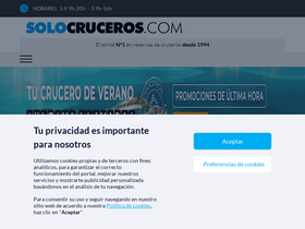 'solocruceros.com' screenshot