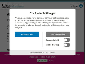 'webmatematik.dk' screenshot