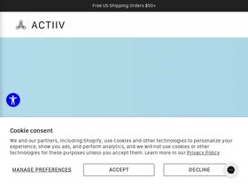 actiivbrand.com homepage screenshot