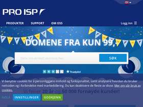 'proisp.no' screenshot