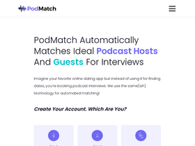 'podmatch.com' screenshot