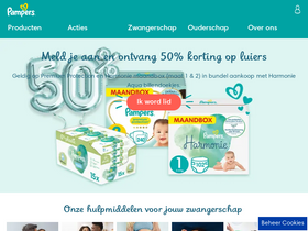 'pampers.nl' screenshot