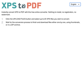 'xpstopdf.com' screenshot