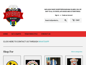 shopthehybrid.com homepage screenshot