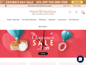 'namenecklace.com' screenshot