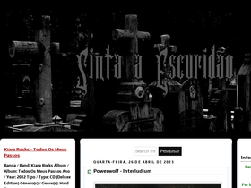 'sinta-a-escuridao.blog.br' screenshot
