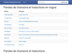 'paroles-traductions.com' screenshot