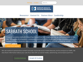 'sabbathschoolpersonalministries.org' screenshot