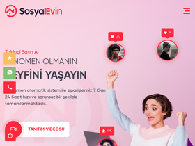 'sosyalevin.com' screenshot